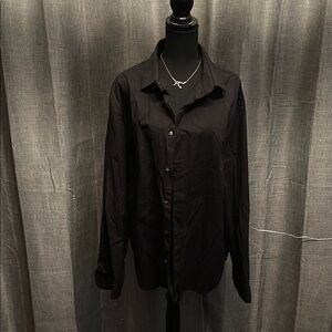 Banana Republic Black Casual Button Down Shirt